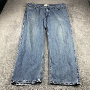 Levi Strauss Signature Straight Leg Jeans Mens 40x30 Blue Mid Rise Denim